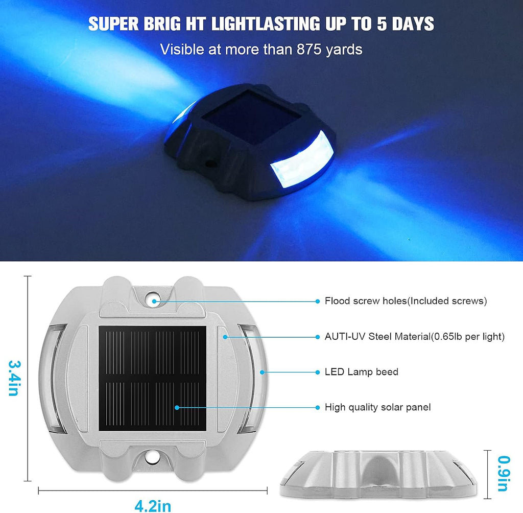 VOLISUN 28 Pack, Solar Driveway Dock Deck Lights