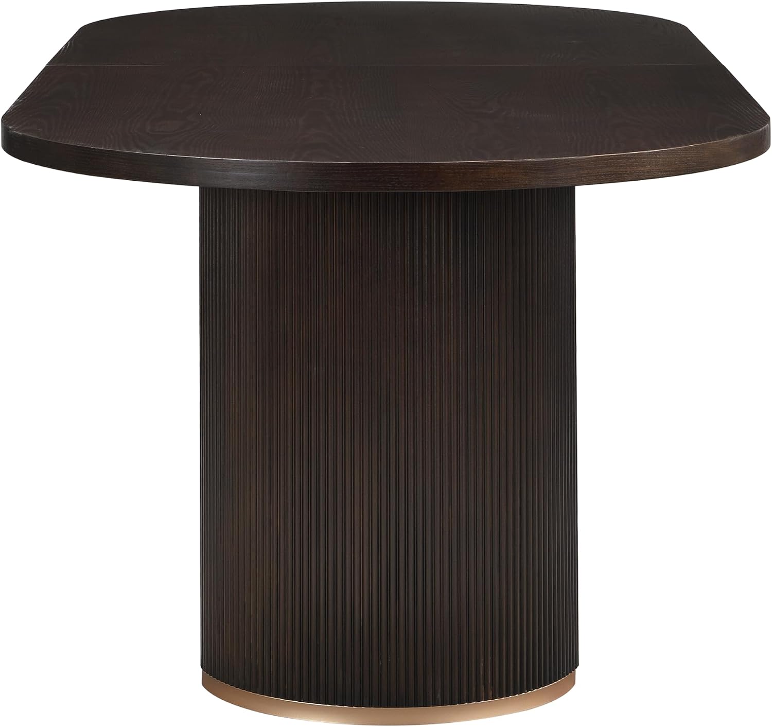 Christopher Knight Home Lancas Oval Top Dining Table - Modern Minimalist Wooden Pedestal Design - Seats 6 - Dark Brown Finish - Indoor Dining Room & Kitchen Table - Restaurant, Family Gatherings, Home