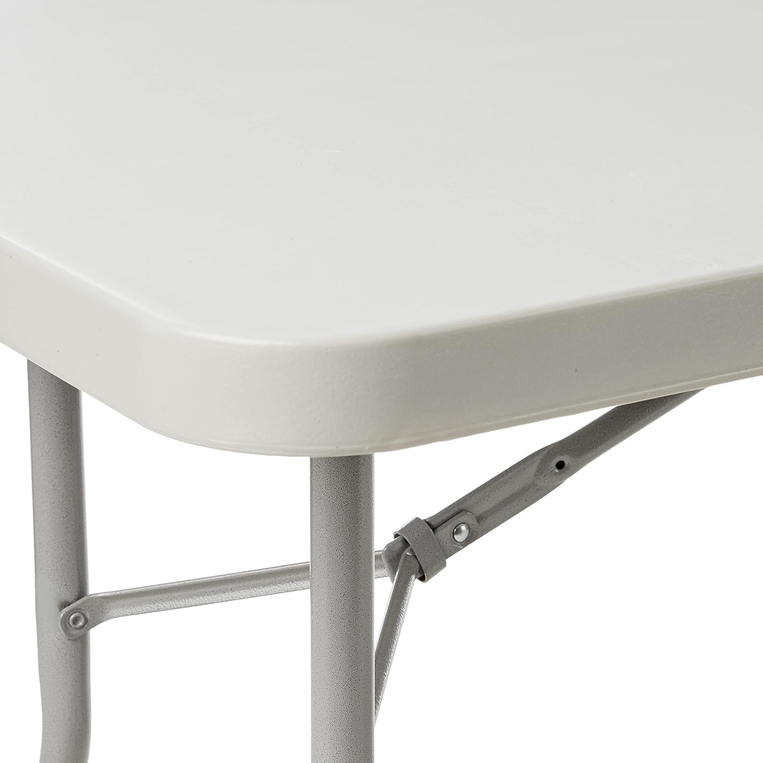 Office Star Resin Multipurpose Rectangle Folding Table for Indoor or Outdoor Use, 6 Feet Light Gray