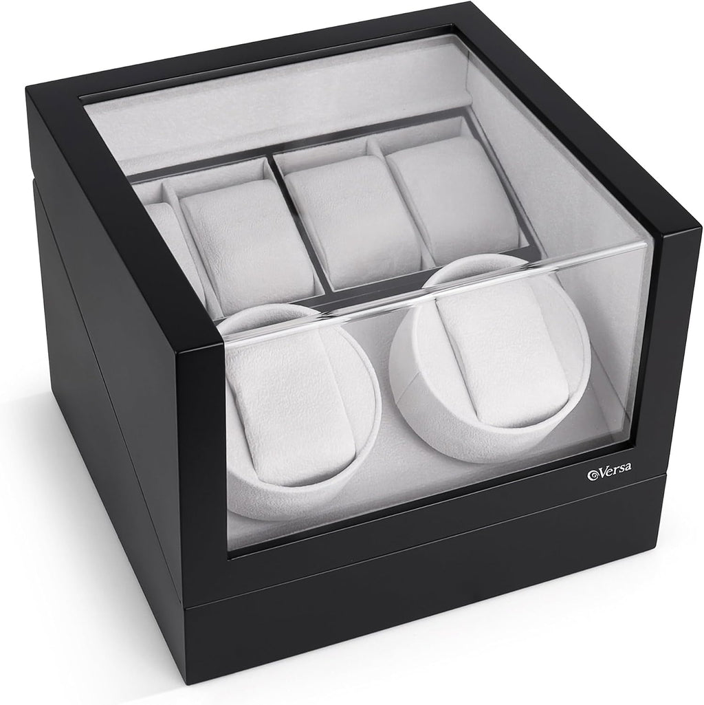 Versa Watch Winder with Storage, Automatic Watch Winder for Automatic Watches, Double Watch Winder with Storage, Compatible with Rolex
