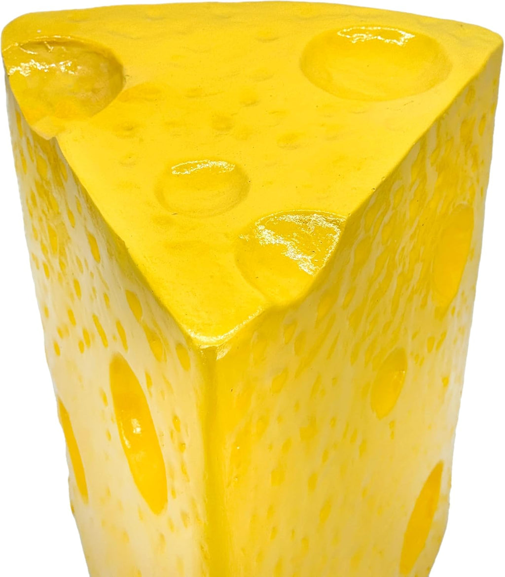 Galt International 18' Yellow Cheese Wedge Stool Side Table Home Decor Plant Stand Garden Indoor Outdoor Decorations