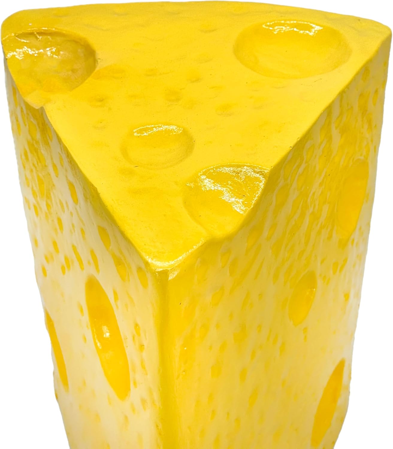 Galt International 18' Yellow Cheese Wedge Stool Side Table Home Decor Plant Stand Garden Indoor Outdoor Decorations