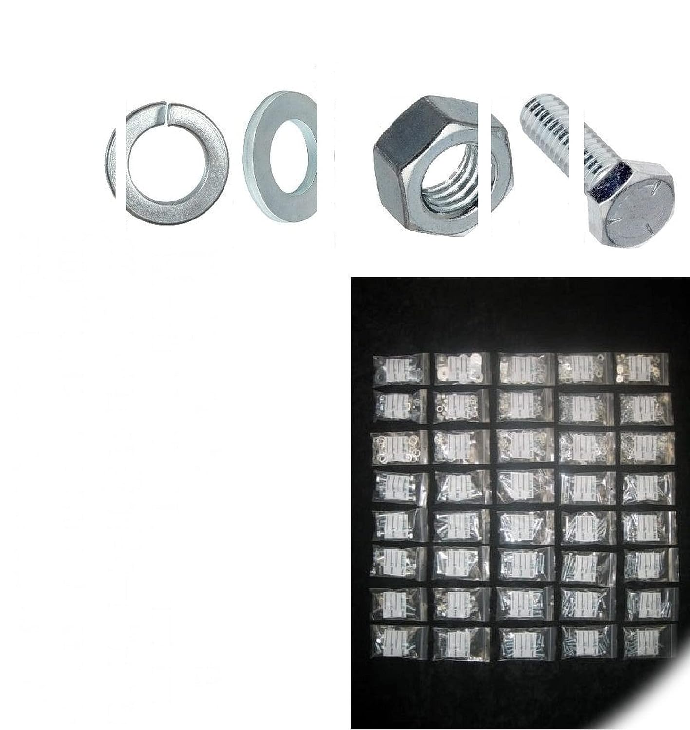 Grade 5 Fine Thread Bolt Nut & Washer Assortment 1/4-28 5/16-24 3/8-24 1/2-20 Hardware Fastener Kit Set RV9319S