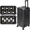 12-Bottle Wine Suitcase for airplanes Travel, TSA-Approved Checked Luggage, PC Hard Shell with Shockproof Foam, Maximum Protection for Airline Transport of Wine Bottles (12 bottles)
