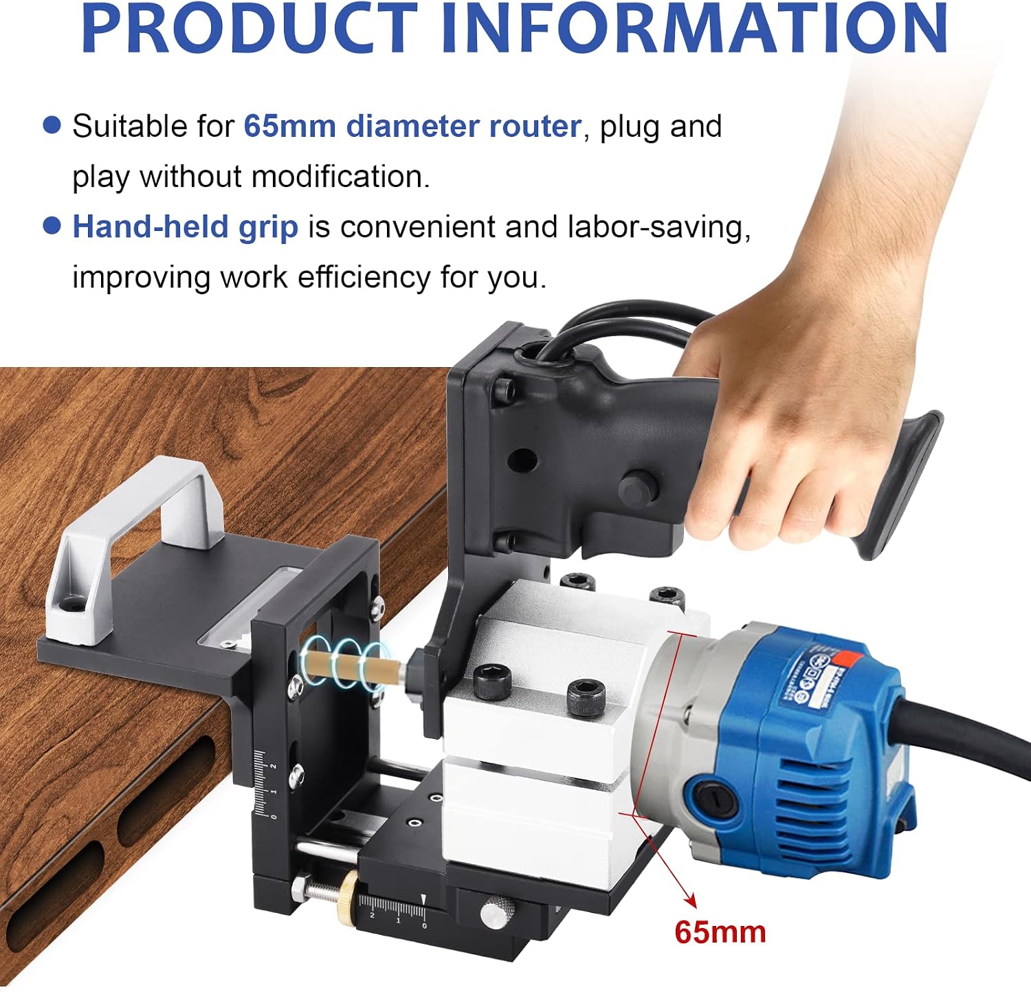 YUCHENGTECH 2 in 1 Invisible Fastener Slotting Bracket Router Mortising Jig Mortise and Tenon Jig for Router Woodworking Slotting Locator for Woodworking Furniture Splicing