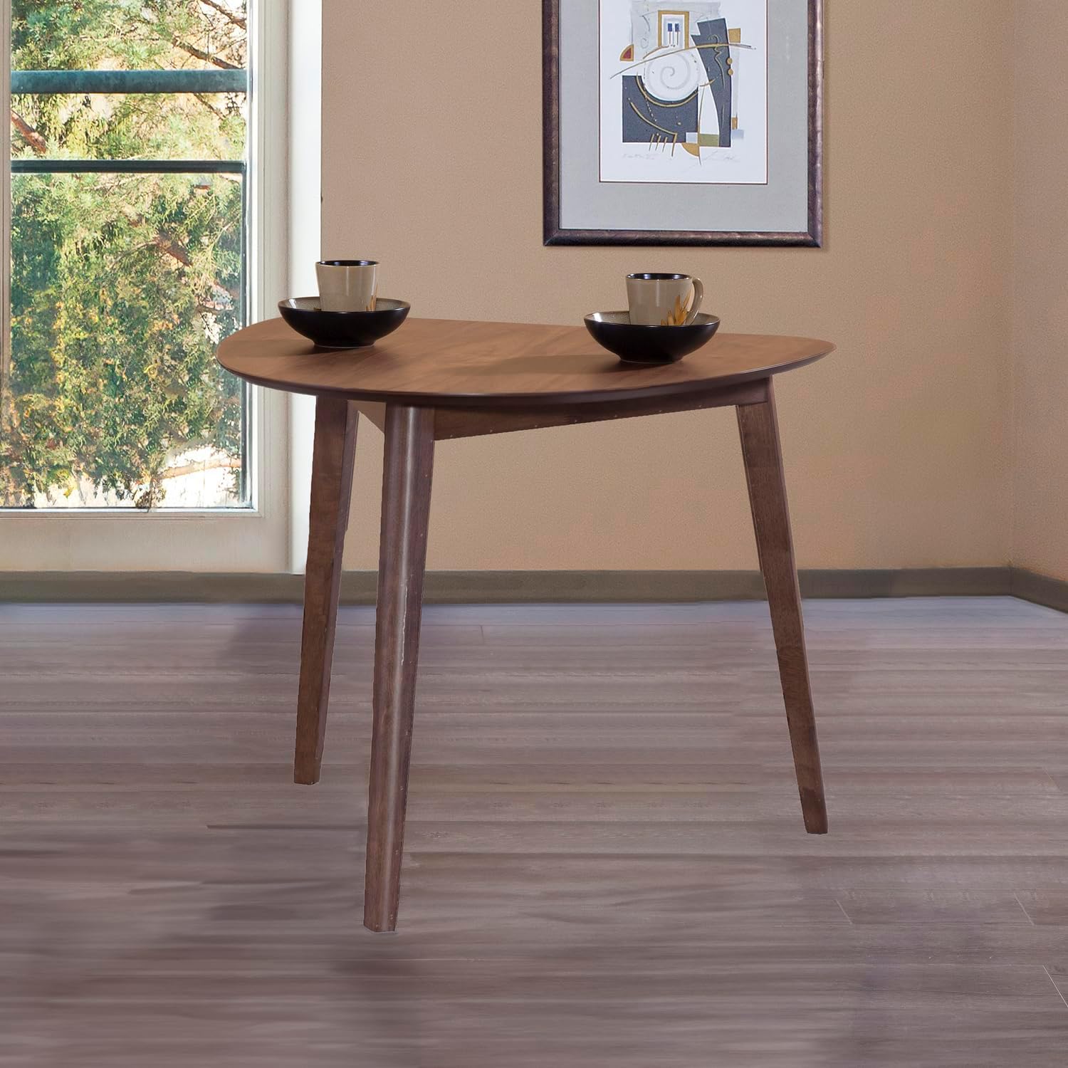 New Classic Furniture Oscar Wood Corner Table, Walnut