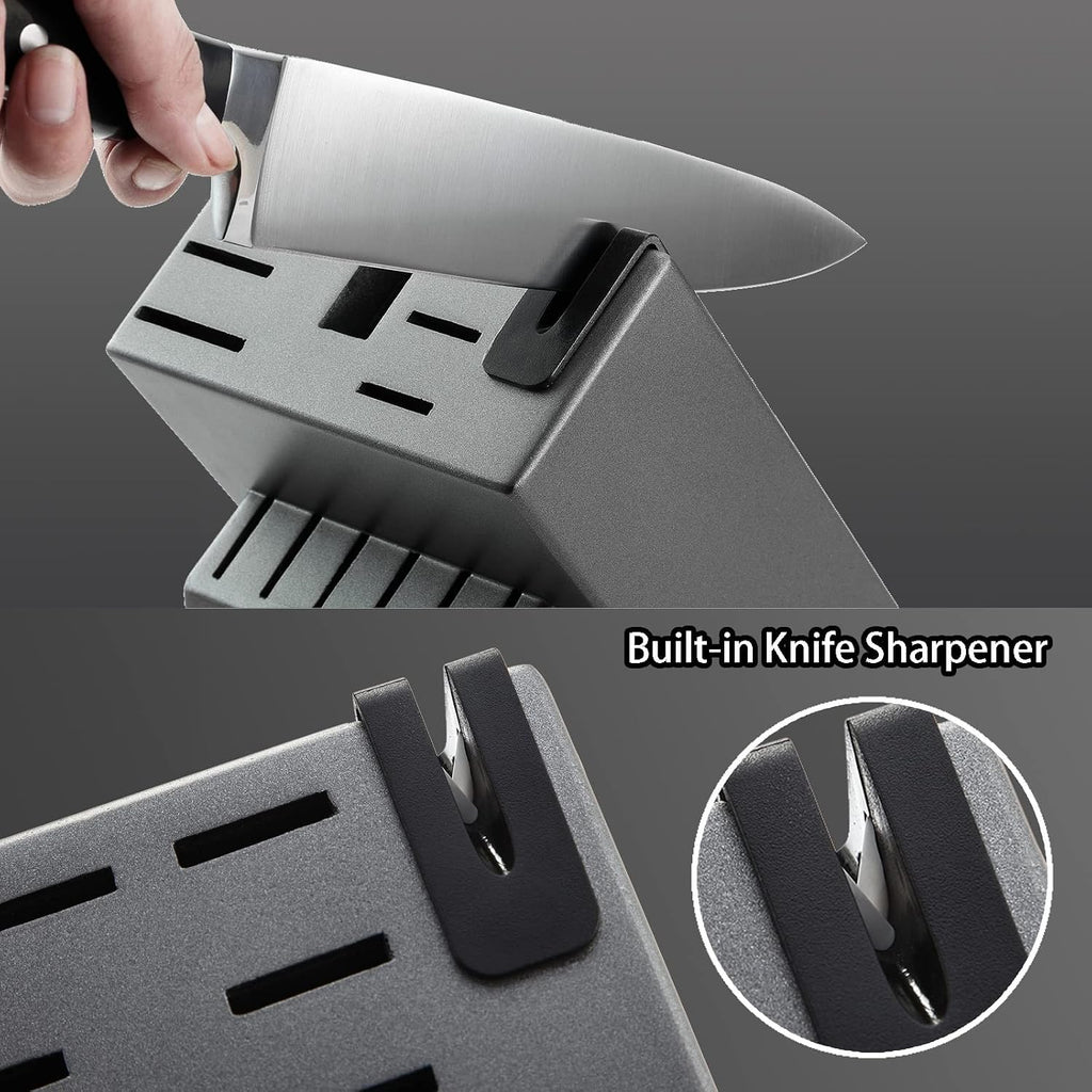 McCook® Knife Sets,German Stainless Steel Kitchen Knife Block Set with Built-in Sharpener (Pack of 2)