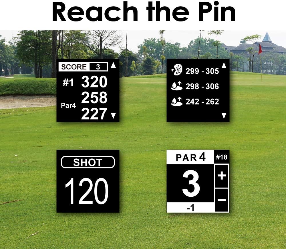 CANMORE TW353 Golf GPS Watch for Men and Women, High Contrast LCD Display, Free Update Over 40,000 Preloaded Courses Worldwide, Lightweight Essential Golf Accessory for Golfers, Black/Orange