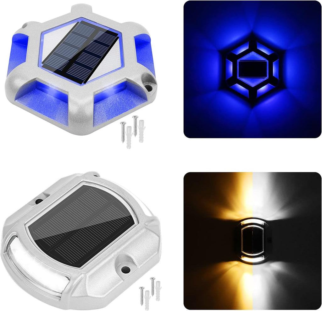 VOLISUN 16 Pack, Solar Driveway Dock Deck Lights