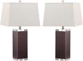 Safavieh Lighting Collection Deco Leather Crocodile Table Lamp, Set of 2