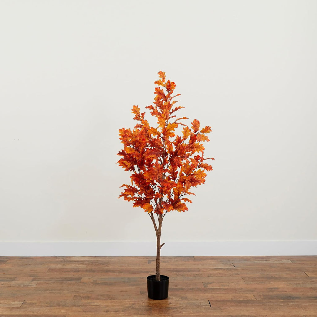 Nearly Natural 5ft. Autumn Oak Artificial Fall Tree
