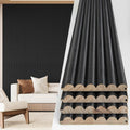 Art3d Fluted Wood Panel - 108 x 5.7 x 0.7in for Wall & Ceiling, Beaded Accent Molding for Home Decoration, Pack of 4pcs + 1pc End-Trim, Beaded Black