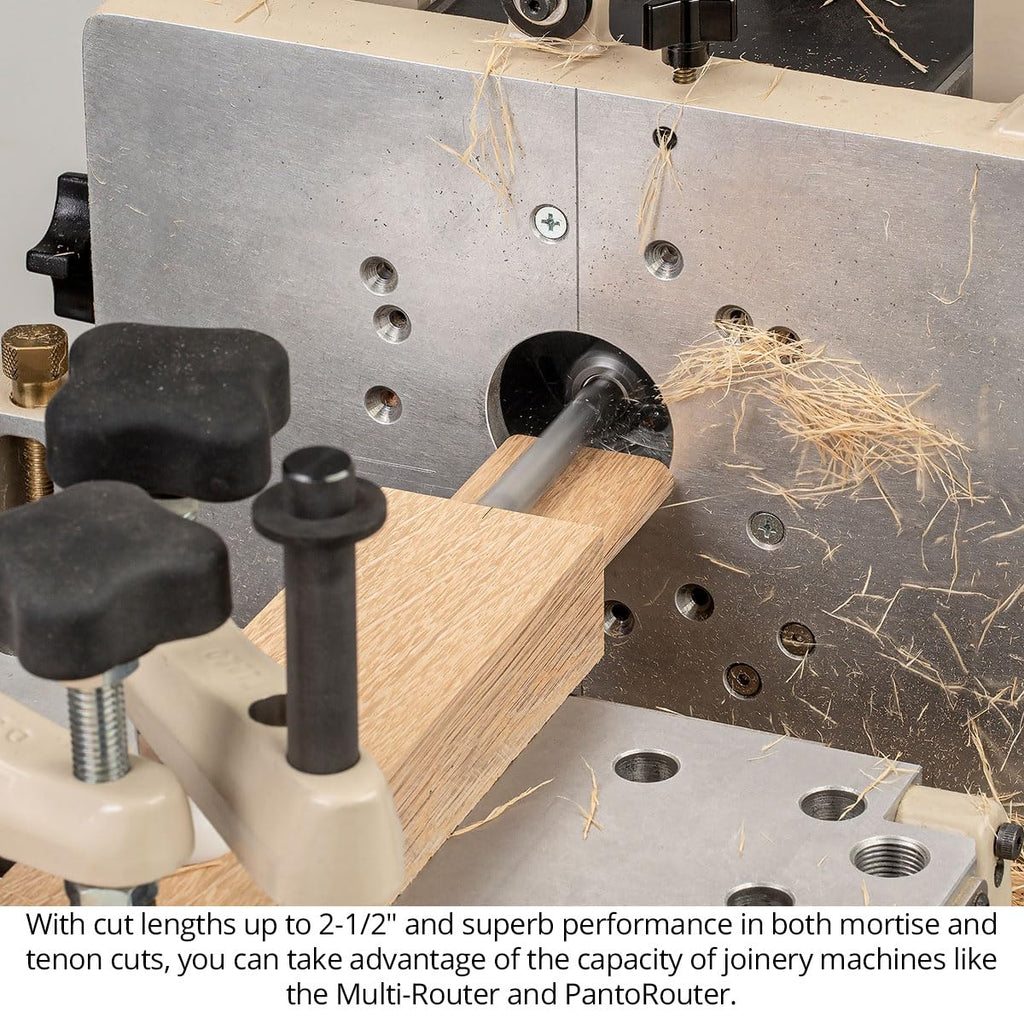 Mortise & Tenon Spiral 3-Piece Router Bit Set, 8mm Upcut Joinery Bit with Variable Helix for Smooth Plunging, Designed for Shaper Origin & Plunge Routers – USA Made US8208UV-3PC