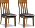 Signature Design by Ashley Ralene Rake Back 19' Dining Room Chair 2 Count, Medium Brown