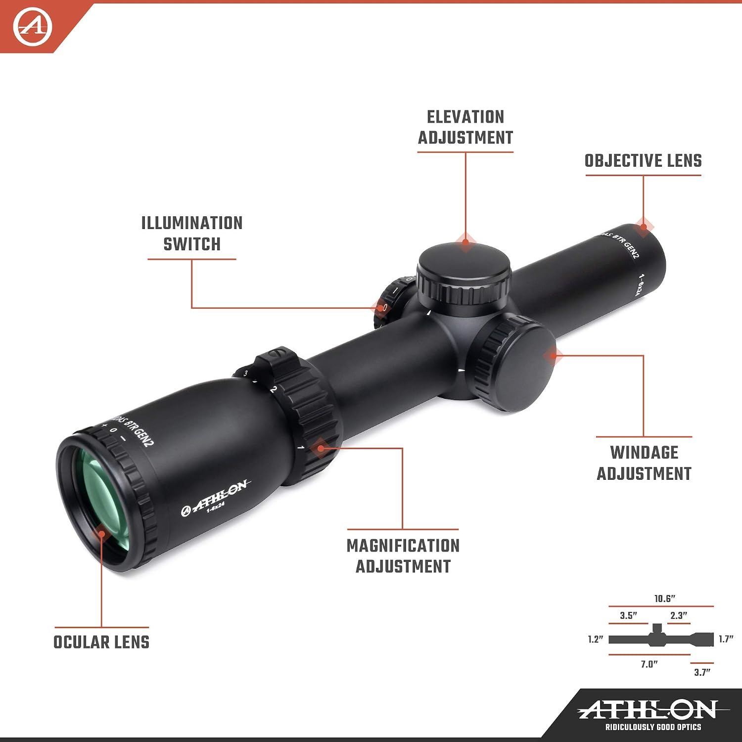 Athlon Optics Midas BTR GEN2 HD Second Focal Plane Riflescopes