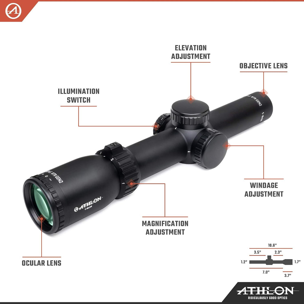 Athlon Optics Midas BTR GEN2 HD Second Focal Plane Riflescopes
