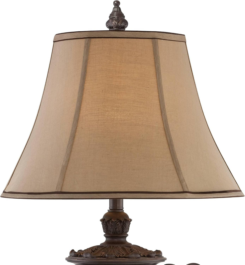 Regency Hill Bronze Crackle 31 1/2' Tall Large Urn Traditional End Table Lamps Set of 2 Brown Living Room Bedroom Bedside Nightstand House Office Home Reading Kitchen Entryway Console