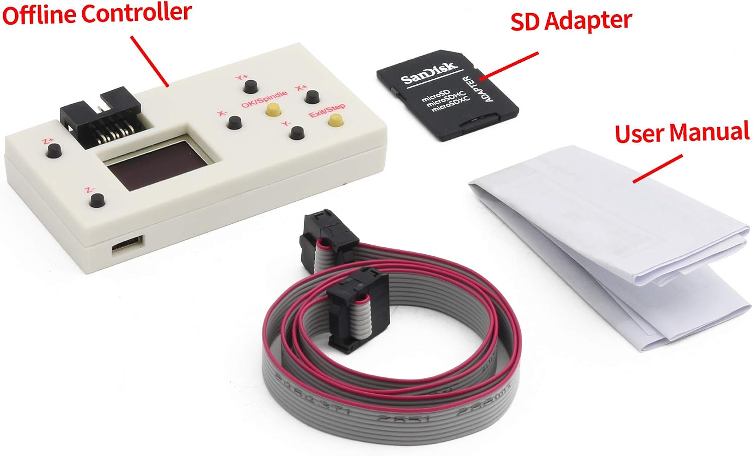 RATTMMOTOR 3018-PRO DIY CNC Router Kit+GRBL Offline Controller, 3 Axis Hobby CNC Router Machine, Plastic Acrylic PVC PCB Wood Mini Desktop Engraving Milling Carving Machine, Working Area 300x180x45mm
