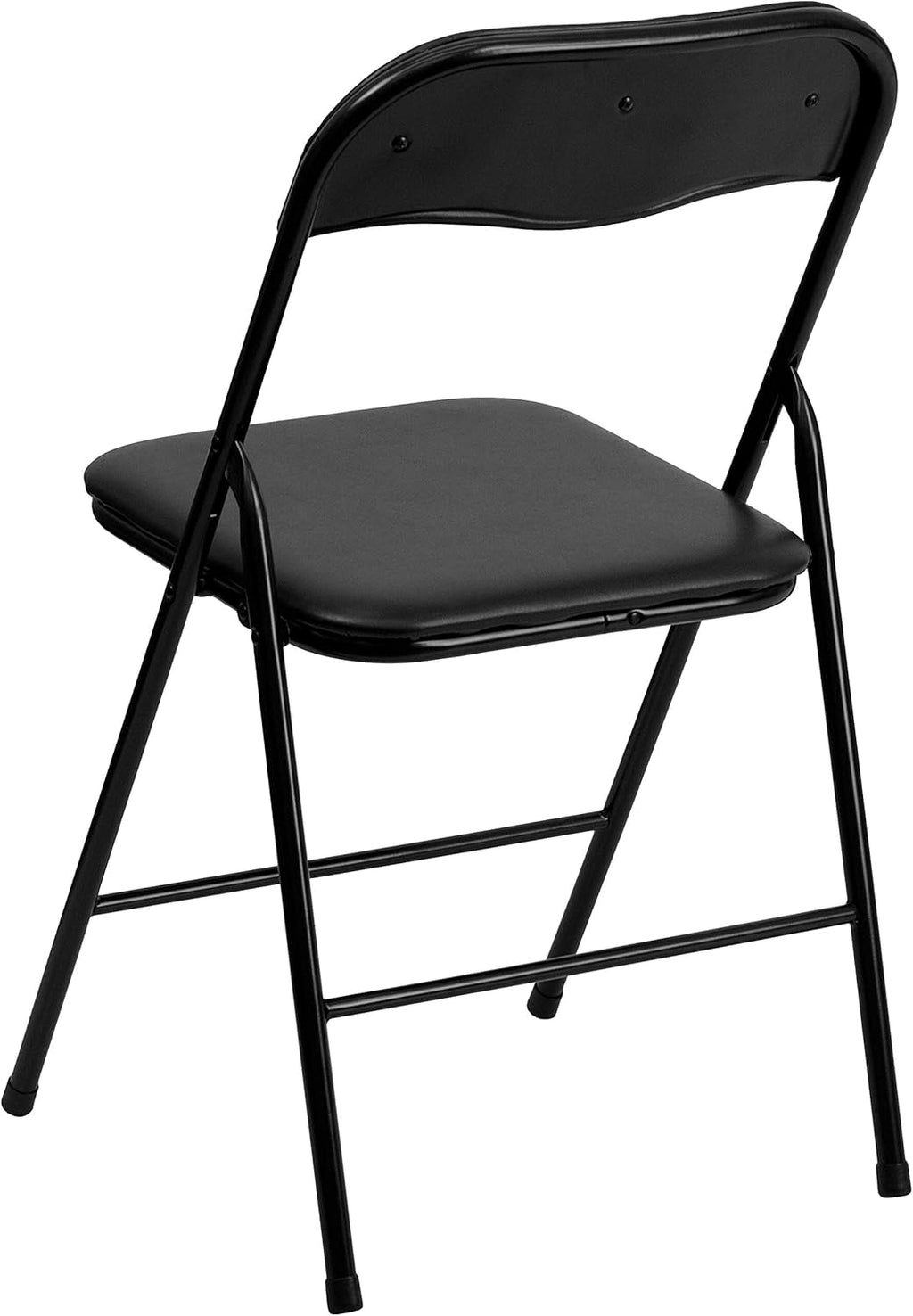 EMMA + OLIVER 5-Piece Multipurpose Folding Card Table and Chairs Set for 4 Players, Padded Top Portable Square Folding Table and Chairs Set, Black