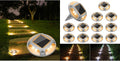 VOLISUN Solar Driveway Lights Dock Marine Lights 24 Pack,2 Colors in 1,Outdoor LED Deck Lights,Solar Powered Waterproof Warning Step Lights for Driveway Sidewalk Pathway (White/Warm White)