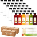 BAKHUK 756pcs 16oz Empty Plastic Juice Bottles with Caps, Plastic Water Bottles with lids, Reusable Clear Bulk Beverage Containers for Juice, Milk and Other Beverages