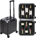 wine luggage 6-Bottle Airline Approved Wine Suitcase, TSA-Friendly Carry-On Luggage with Shockproof Foam | Compact, Lightweight Hard Shell Travel Case for Secure Airplane Transport (6 bottles)