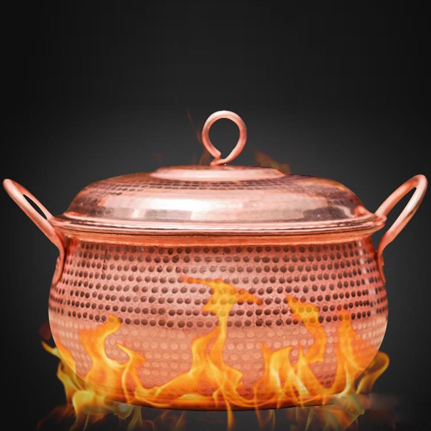 Handcrafted Hammered Copper Cookware Set - Ideal for Copper Chef - Pots and Pans, Size