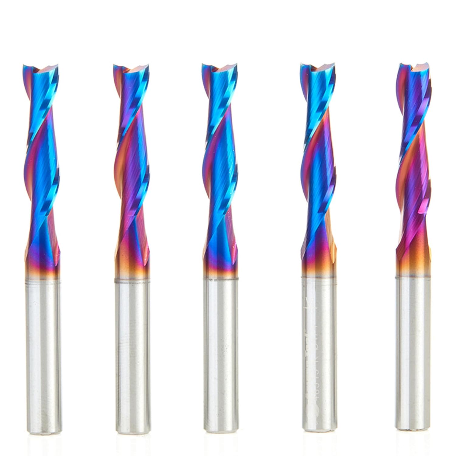 Amana Tool 46315-K-5 5 Pack SC Spektra Extreme Tool Life Coated Spiral Plunge 1/4 Dia x 1 CH x 1/4 SHK 2-1/2 Inch Long Up-Cut Router Bits