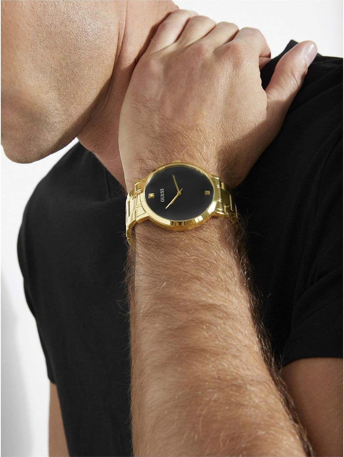 Guess Stainless Steel Genuine Diamond Dial Watch
