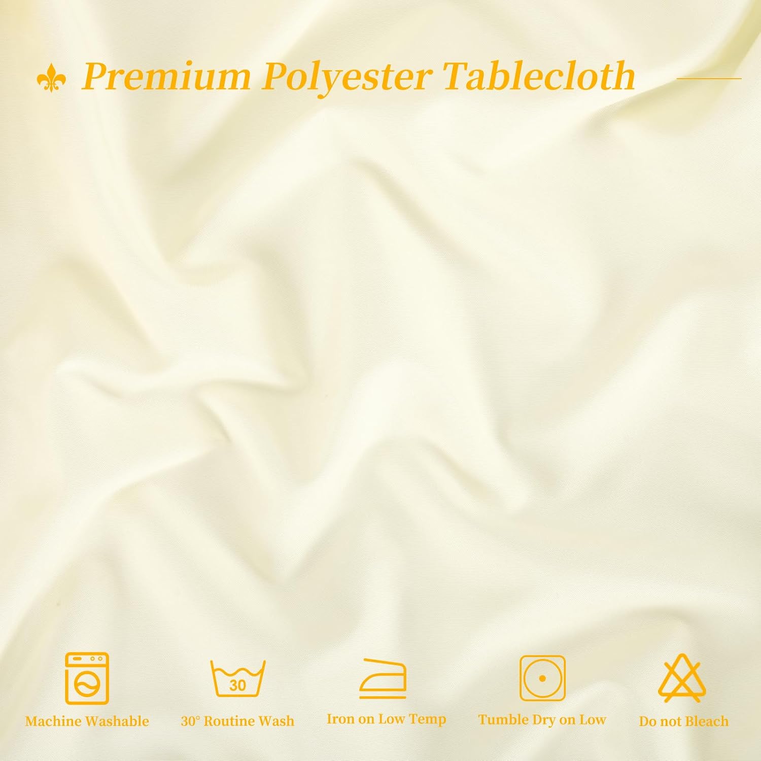 12 Pack Round Tablecloths - 120 Inch, Beige Polyester Table Cover for Round Table, Stain and Wrinkle Resistant Washable Fabric, Wedding Banquet Parties