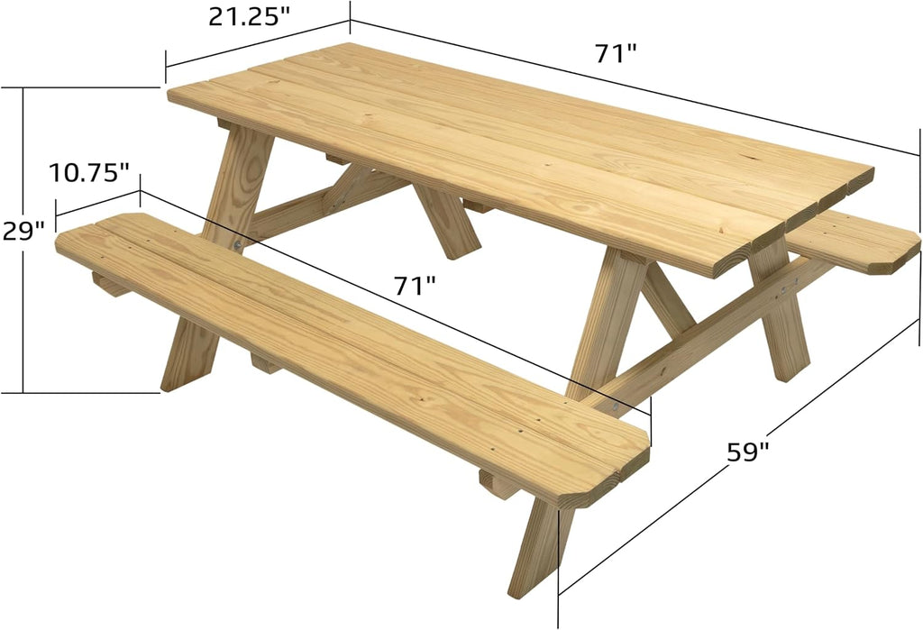 Homestead 6 ft. Treated Picnic Table Kit