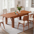 Extendable Dining Table, 54-85 Inch Expandable Table for 4-10 People, Modern Rectangular Dining Table, Space-Saving for Kitchen & Dining Room