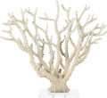 Deco 79 Polystone Coral Decorative Sculpture Home Decor Statue with Clear Acrylic Base, Accent Figurine 26' x 8' x 23', Cream