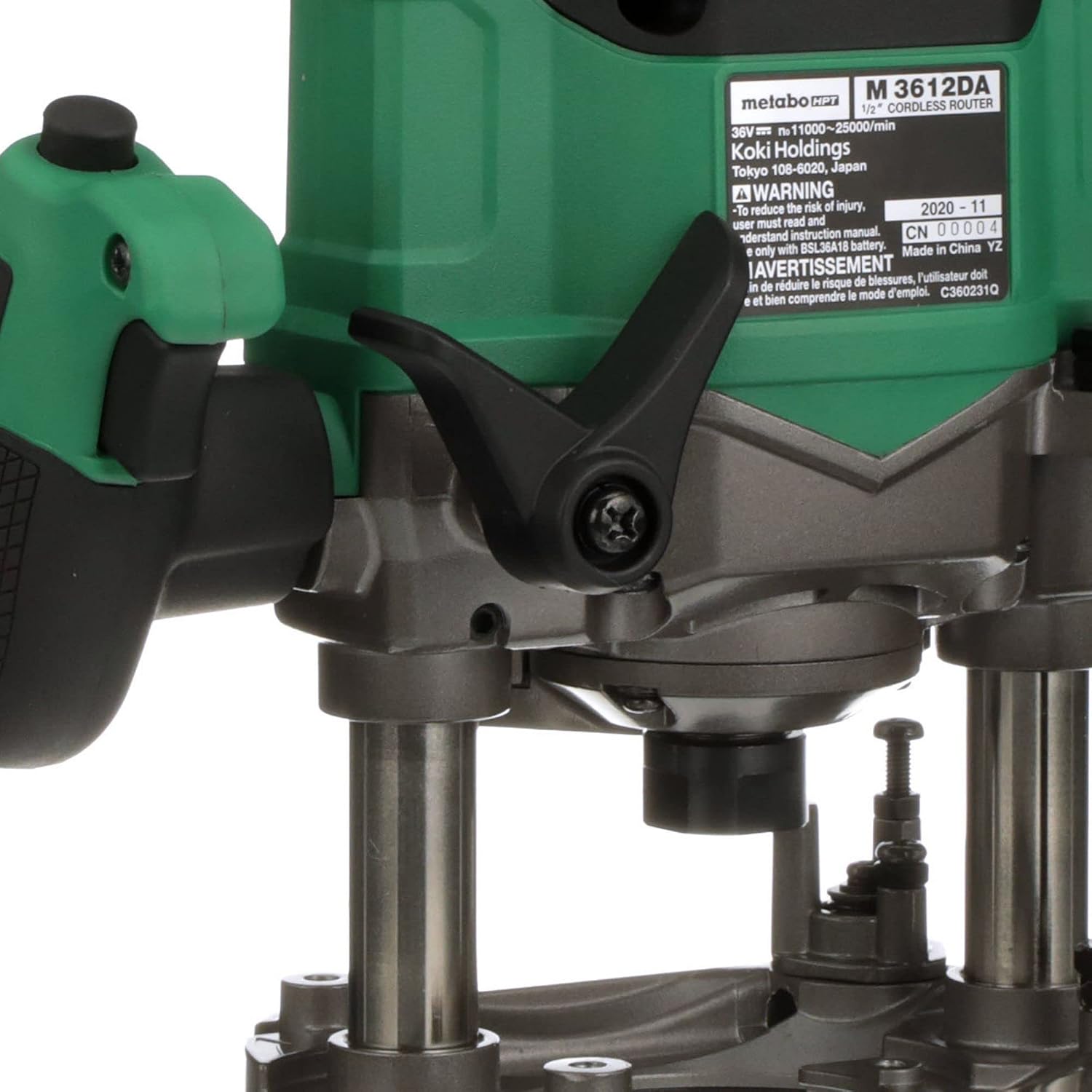 Metabo HPT Cordless Plunge Router, 36V Variable Speed Router, Up to 46 Feet per Minute, Lightweight Design, LED Work Light, 2020 Pro Tools Innovation Award Winner, Tool Body Only, M3612DAQ4