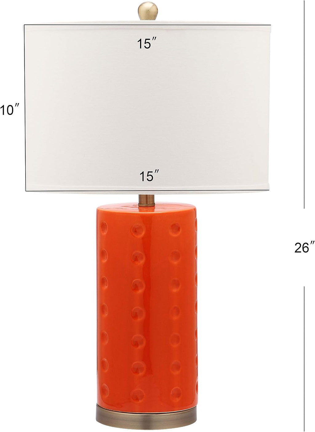 Safavieh Lighting Collection Roxanne Orange Table Lamp, Set of 2