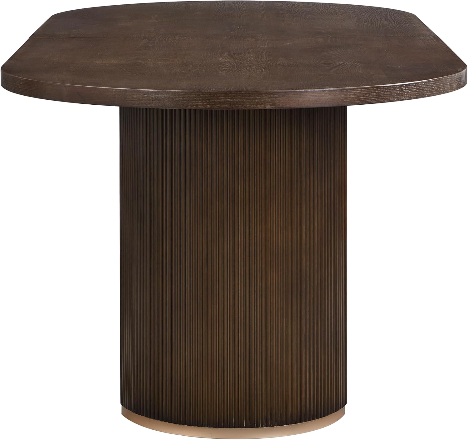 Oval Dining Table with Double Pedestal Base for 6 People, 88-inch Kitchen Table for Dining Room, Easy to Assemble, Walnut