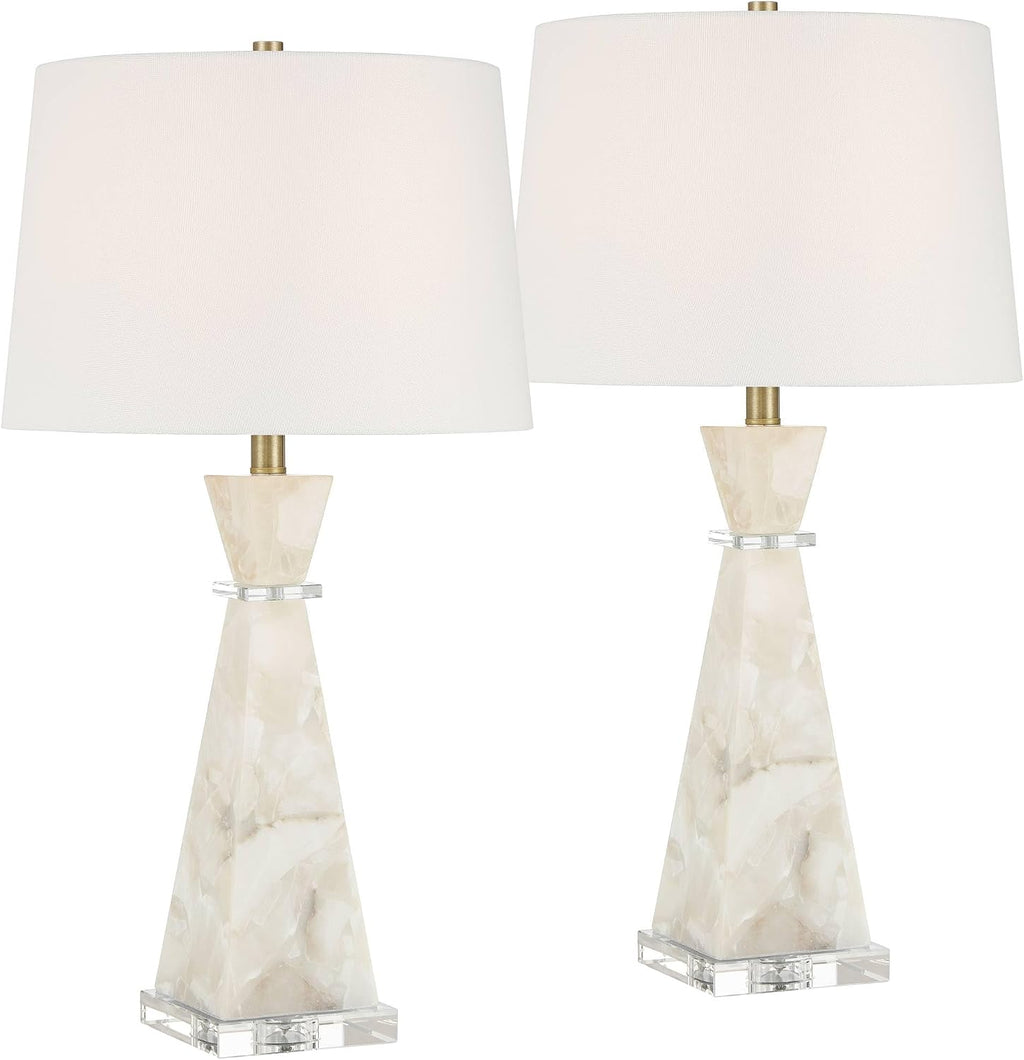Possini Euro Design Possini Euro Marcy 28' High Alabaster Table Lamp Set of 2
