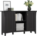 Bush Home Salinas Accent Storage Cabinet with Doors in Vintage Black