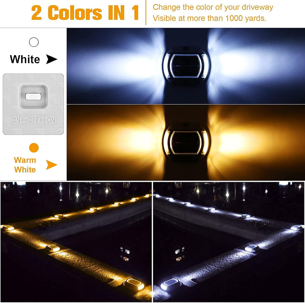 VOLISUN 28 Pack, Solar Driveway Dock Deck Lights