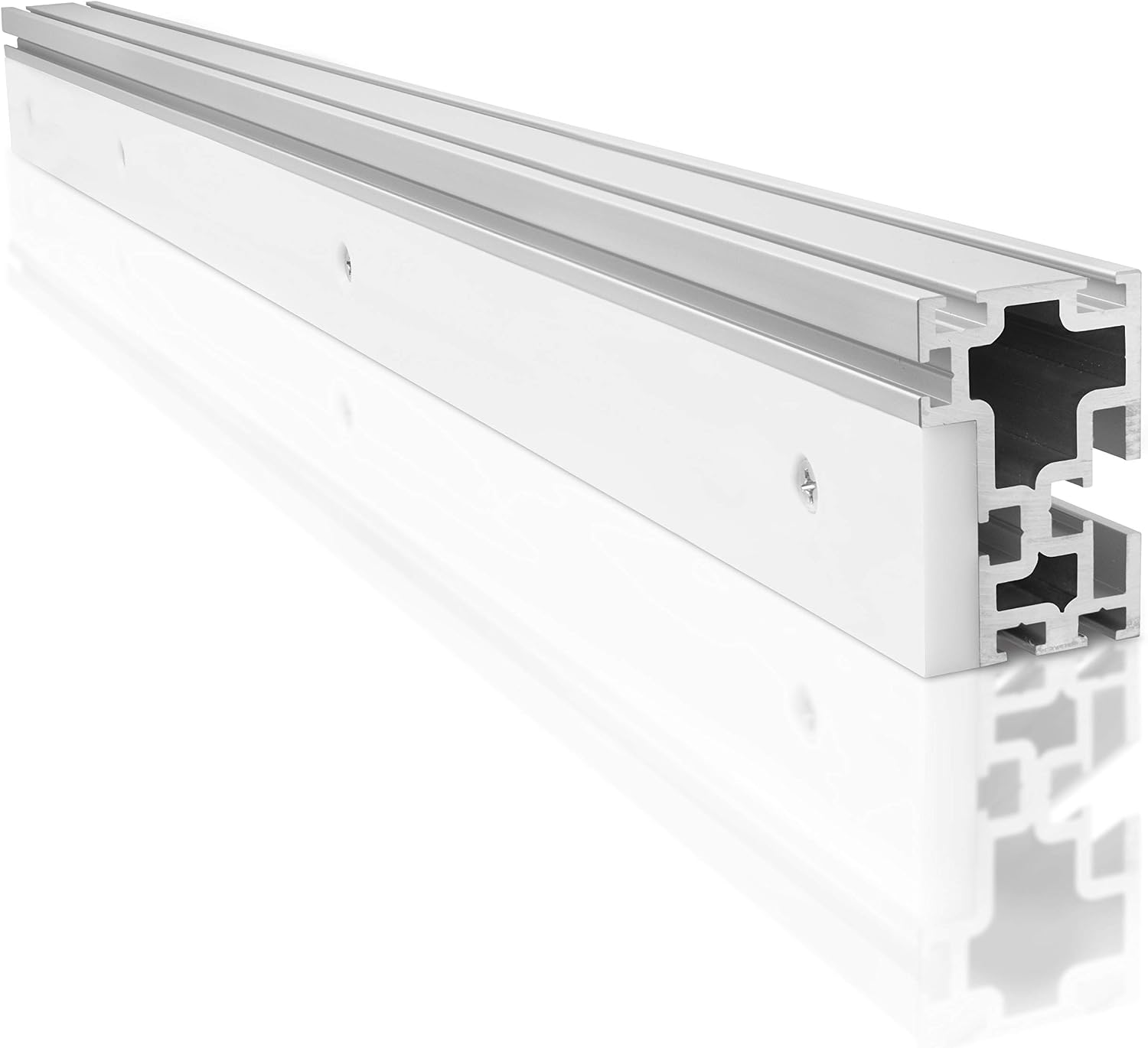 Peachtree Woodworking Supply Uni Style Table Saw Fence with Sacrificial UHMW Sub Fence Face | Designed as an Upgrade For Older Delta Uni Saws Proudly MADE IN USA 43' Length