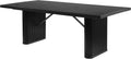 83.5'' Rectangular Dining Table Rustic Wood Kitchen Dinner Table, Retro Modern Mid-Century Style, Sturdy Pedestals Base, Black