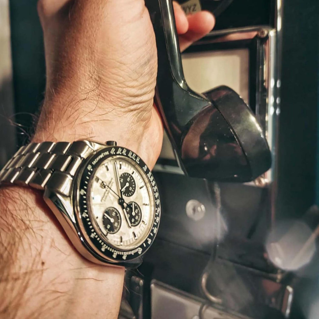 Pagani Design 1701 Men's Watch, Chronograph, VK63 Japanese Quartz Movement, Stainless Steel Bracelet, Water Resistant to 330 Feet (100 Meters), Sapphire Glass Wristwatch.