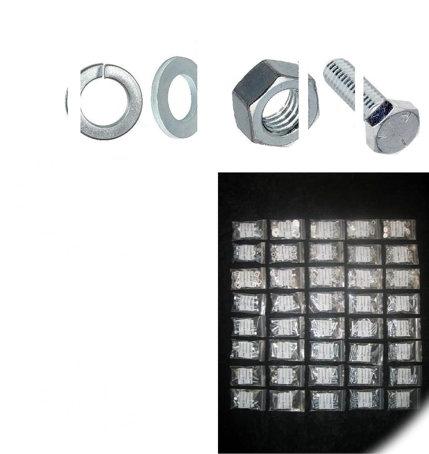 Grade 5 Bolt Assortment Bolts Nuts & Washer 1/4-20 5/16-18 3/8-16 7/16-14 1/2-13 Hardware Fastener Kit Set RV9434S