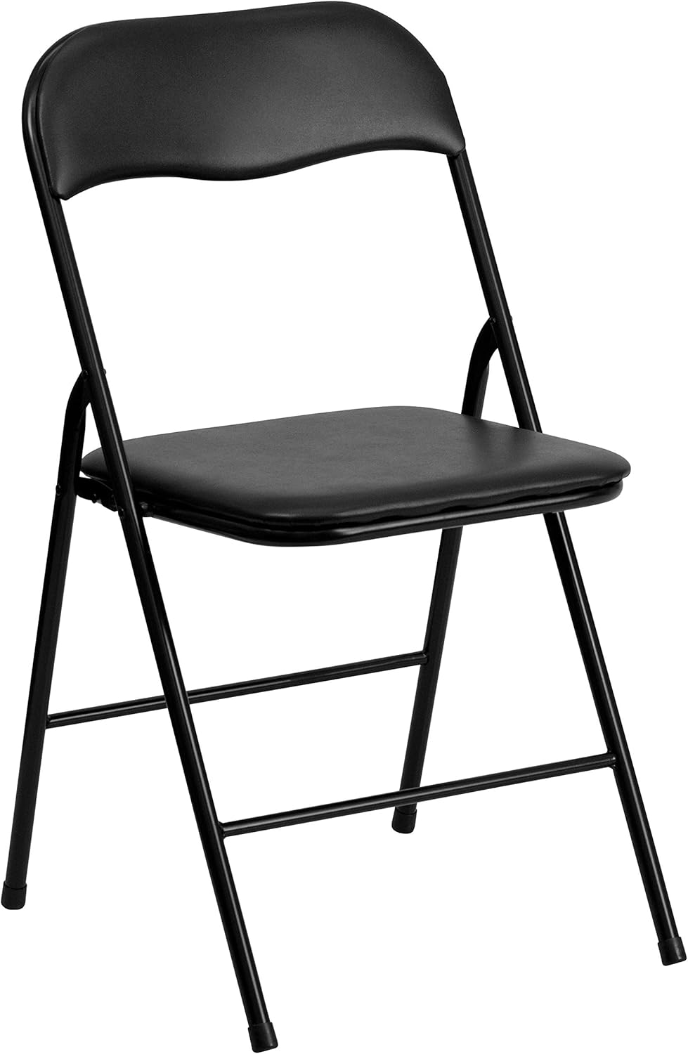 EMMA + OLIVER 5-Piece Multipurpose Folding Card Table and Chairs Set for 4 Players, Padded Top Portable Square Folding Table and Chairs Set, Black