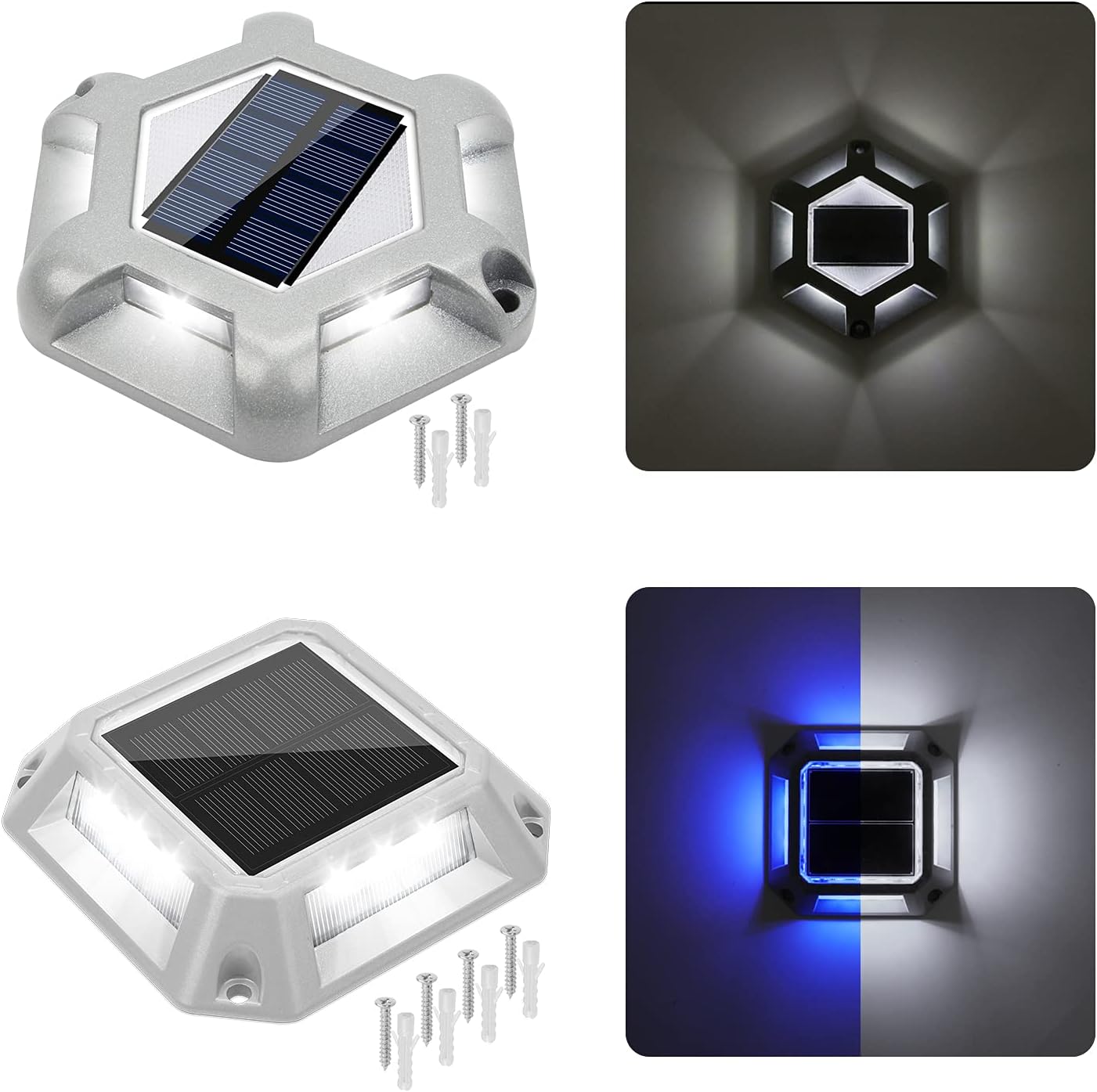 VOLISUN 20 Pack, Solar Driveway Dock Deck Lights