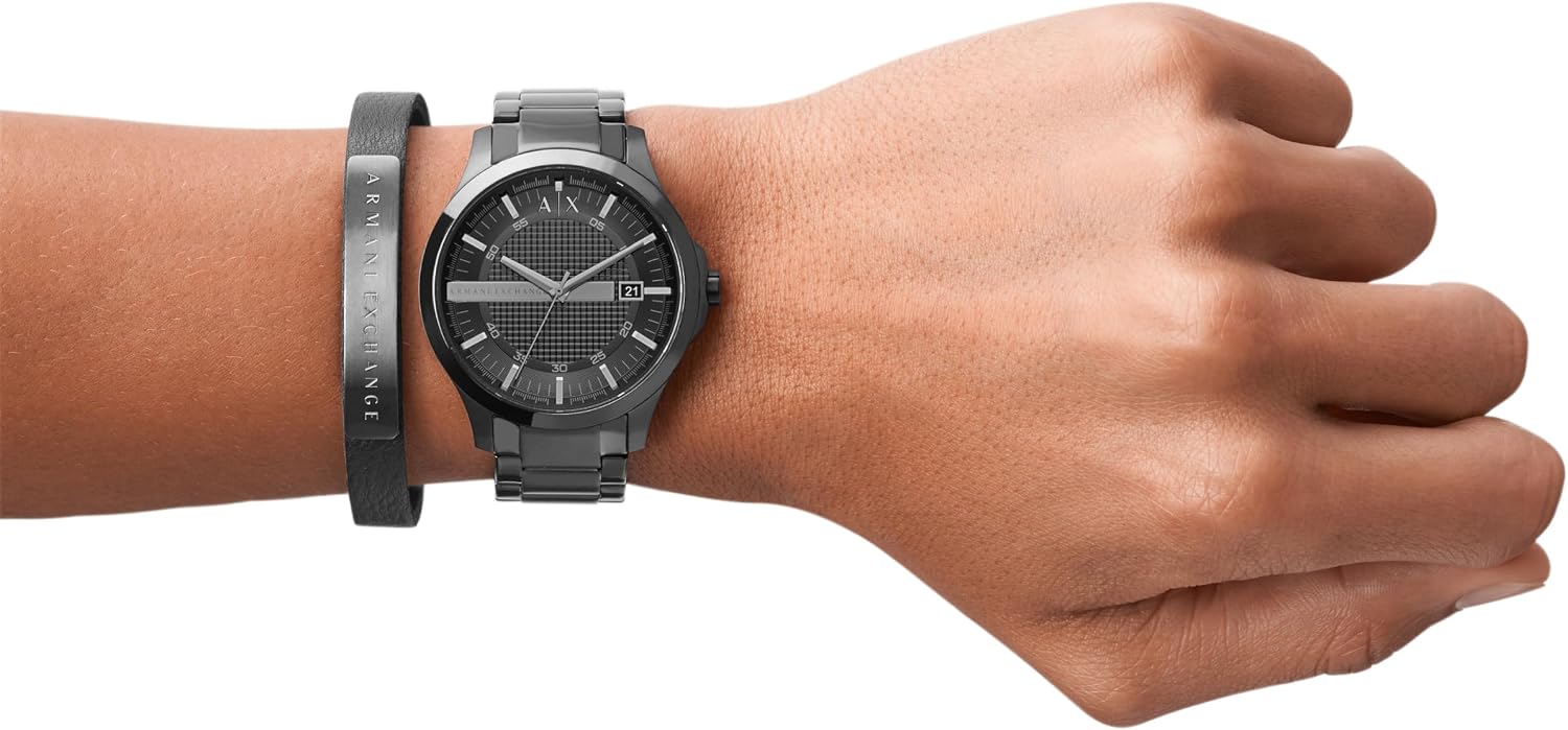 A|X Armani Exchange Men's Watch, Three-Hand Stainless Steel Watch for Men