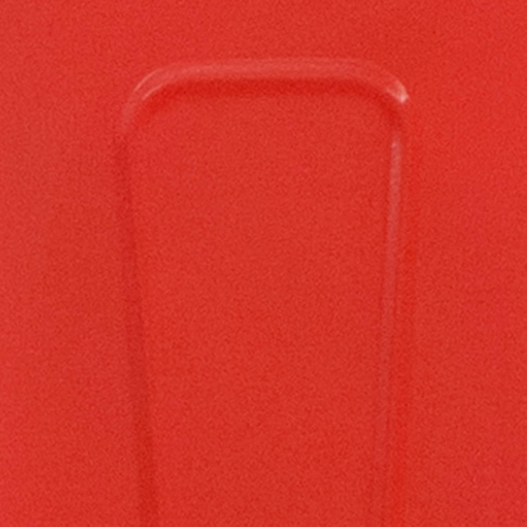 EMMA + OLIVER Commercial Grade 31.5' Square Red Metal Indoor-Outdoor Table Set-4 Stack Chairs