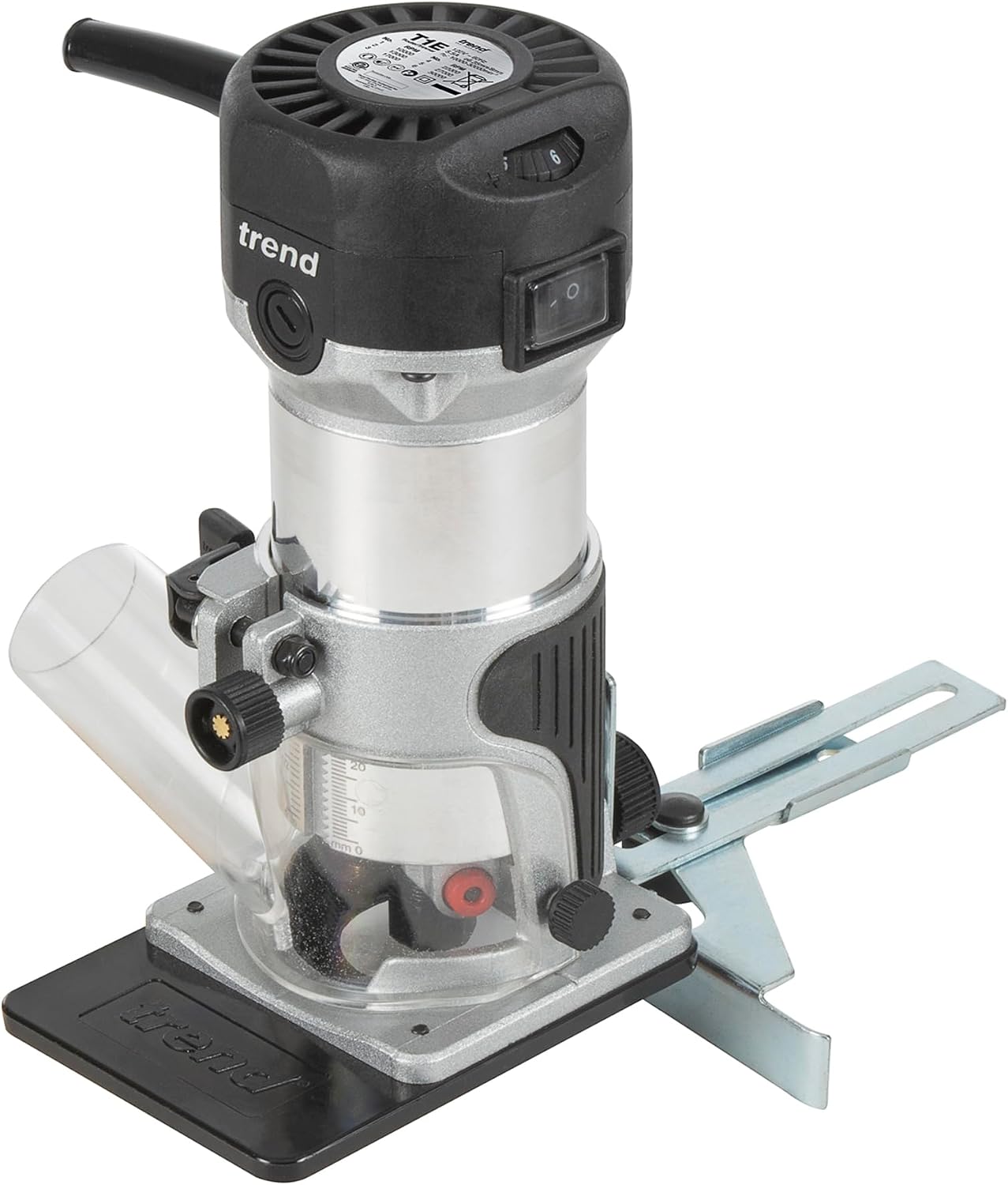 Trend T1 Dual-Base Trim & Plunge Router, 1/4 Inch Collet, 5.5A, 120V, Compact Precision Cutting Woodworking Power Tool, U*T1EPS
