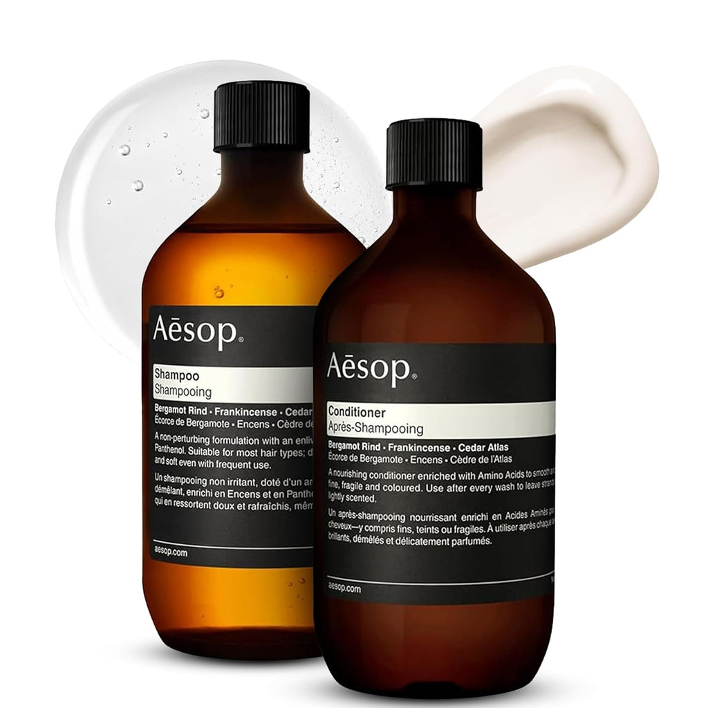 Aesop Shampoo and Conditioner Refill Set for All Hair Types | Purifying & Hydrating Hair Care Duo with Bergamot Rind, Frankincense & Cedar Atlas | Gentle & Color-Safe | 16.9 oz (Set of 2)