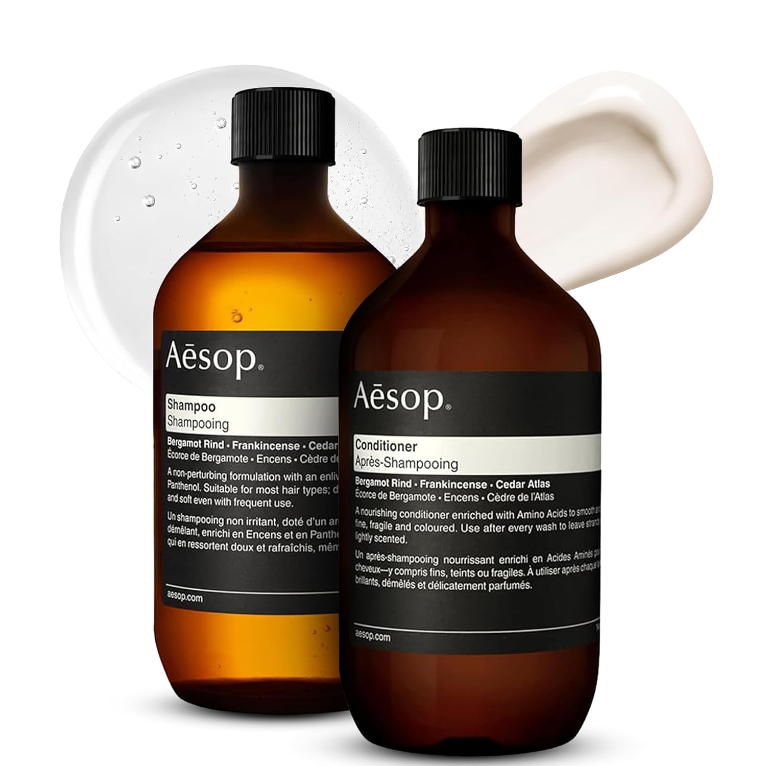 Aesop Shampoo and Conditioner Refill Set for All Hair Types | Purifying & Hydrating Hair Care Duo with Bergamot Rind, Frankincense & Cedar Atlas | Gentle & Color-Safe | 16.9 oz (Set of 2)